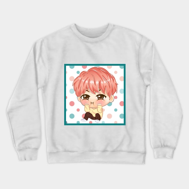 BTS KPOP CHIBI J-HOPE CUTE CHARACTER Crewneck Sweatshirt by moonquarius